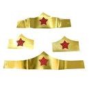 Kit Tiara Mulher Maravilha ajustavel em Corvim para fantasias, festas, cosplay